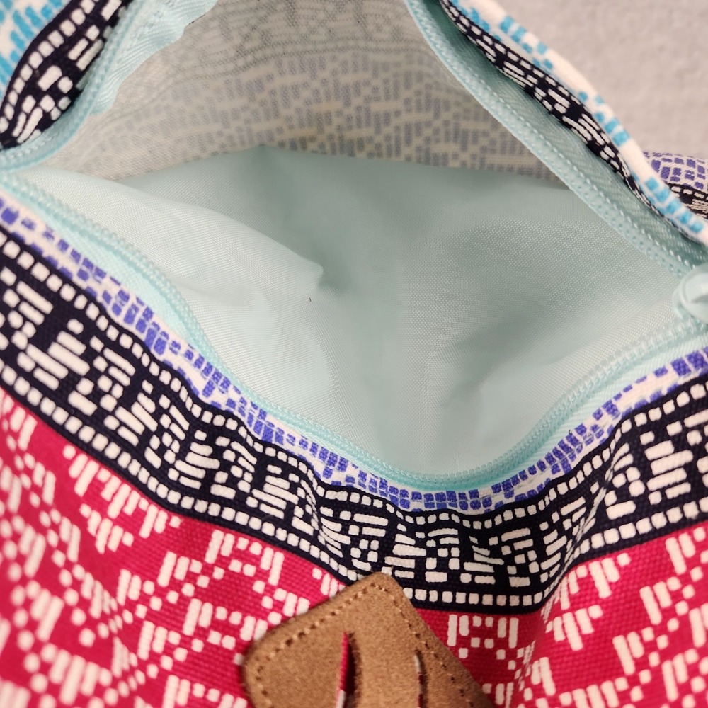 Lands End Backpack Boho Drawstring Aztec Print Southwest Waterproof Rucksack - Picture 4 of 12